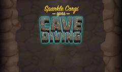 Sparkle corgi goes cave diving