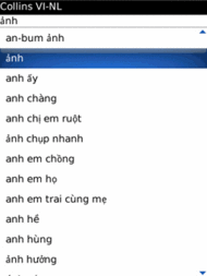 Audio Collins Mini Gem Vietnamese-Dutch & Dutch-Vietnamese Dictionary (BlackBerry)