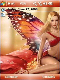 Butterfly Girl Theme for Pocket PC