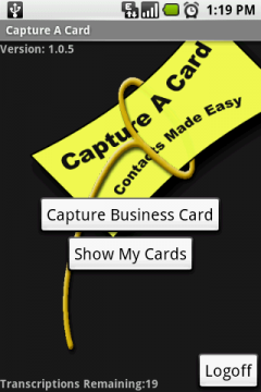Capture A Card (Android)