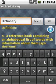 Droid Dictionary /w Wiki