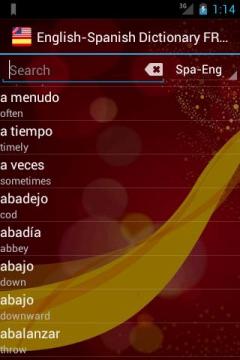 English-Spanish Dictionary FREE