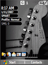 Black Guitar WM5 home screen
