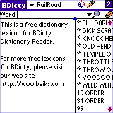 BEIKS Railroad Terms Glossary for Palm OS