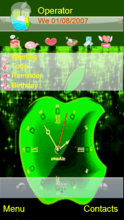 apple clock animated