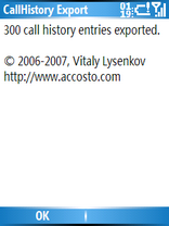 Call History Export