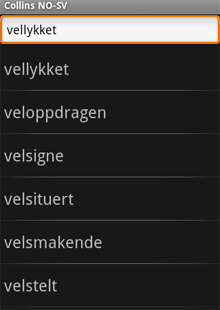 Collins Mini Gem Norwegian-Swedish & Swedish-Norwegian Dictionary (Android)