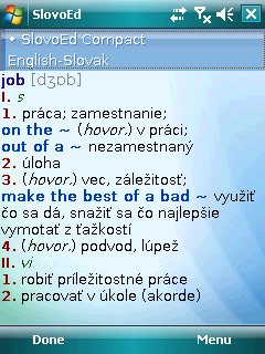 SlovoEd Compact English-Slovak & Slovak-English dictionary for Windows Mobile