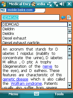 BEIKS Pocket Medical Encyclopedia /MedicineNet/ for Windows Mobile Standard