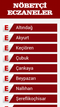 Nöbetçi Eczaneler Ankara