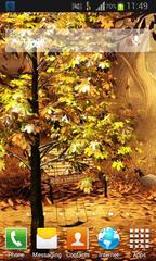 Swing in Autumn Park Live Wallpaper