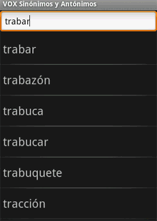 Vox Spanish Language Thesaurus (Android)